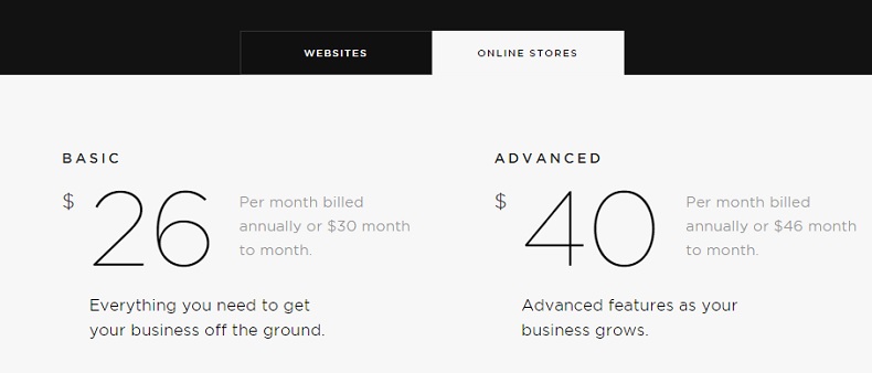 Squarespace pricing business